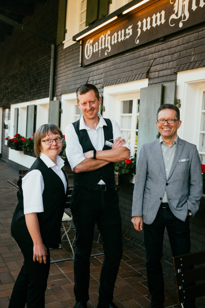 Heike Kromer, Max Gräßlin und Thomas Puchan vom Hofgut Himmelreich