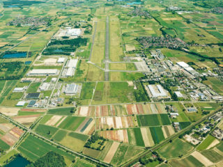 Industrie auf dem Lahrer Flugplatz Luftbild