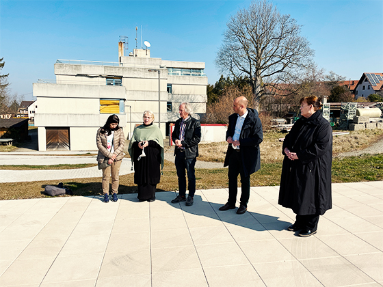 Ukraine-Helfer: Sozialdezernentin Elke Zimmermann-Fiscella, Bürgermeister Carsten Vogelpohl, Christoph, Marion Koch