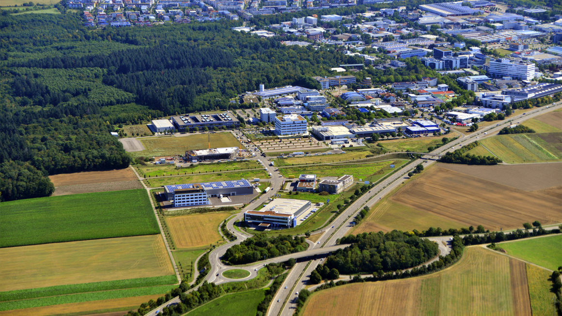 Blick auf das Gewerbegebiet Haid-Süd. Foto: ZVG