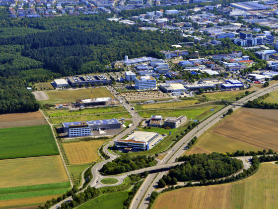 Blick auf das Gewerbegebiet Haid-Süd. Foto: ZVG