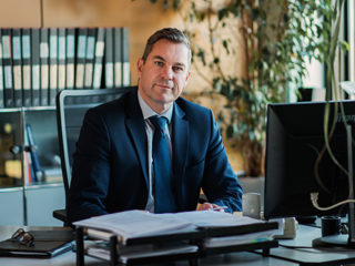 Johannes Bliestle am Arbeitsplatz