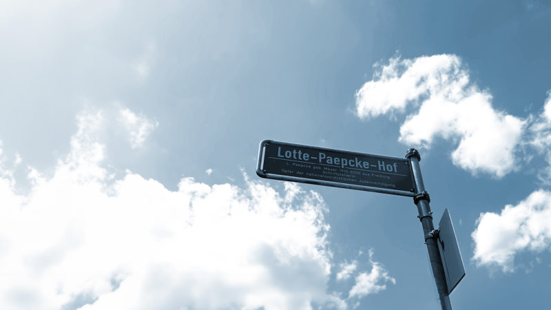 Straßenschild Lotte Paepcke