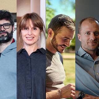 Haben im Jahr 2020 ihr Unternehmen gegründet: Abda und Michael Hitz, Raquel Neubig, Marco Gutjahr, Maximilian Wagner und Andreas Müller (von links).
