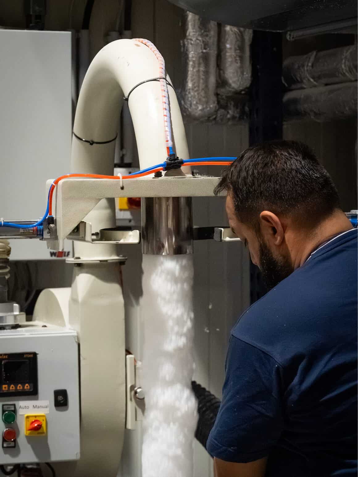 Füllvorgange Stillkissen Joyfill