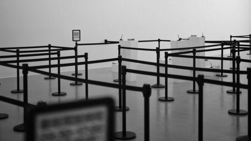 Wartebereich mit Abgrenzungen