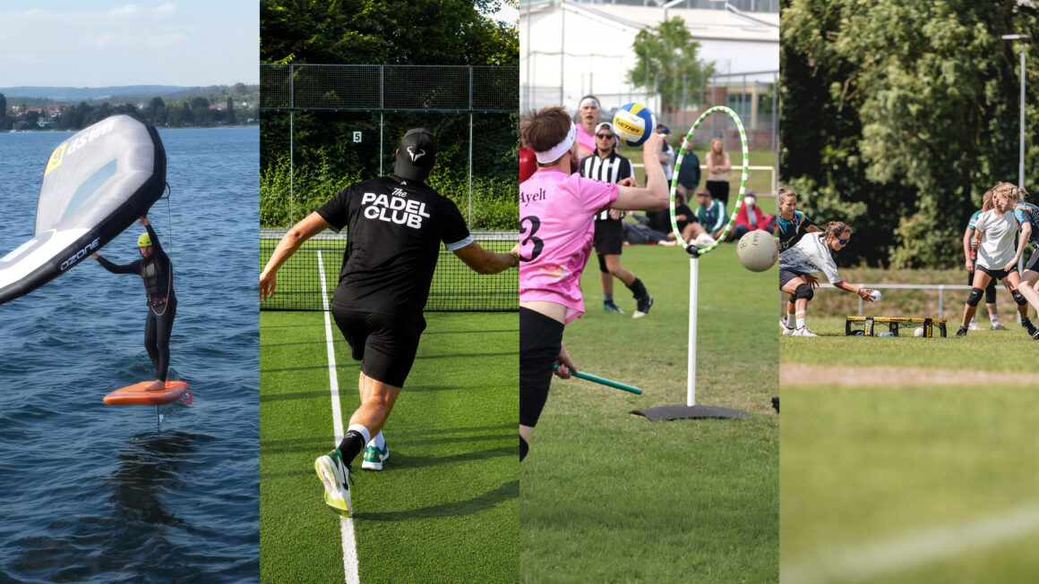 Wingfoiling, Padel, Quad- und Spikeball.