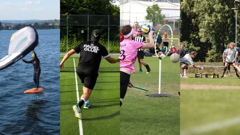 Wingfoiling, Padel, Quad- und Spikeball.