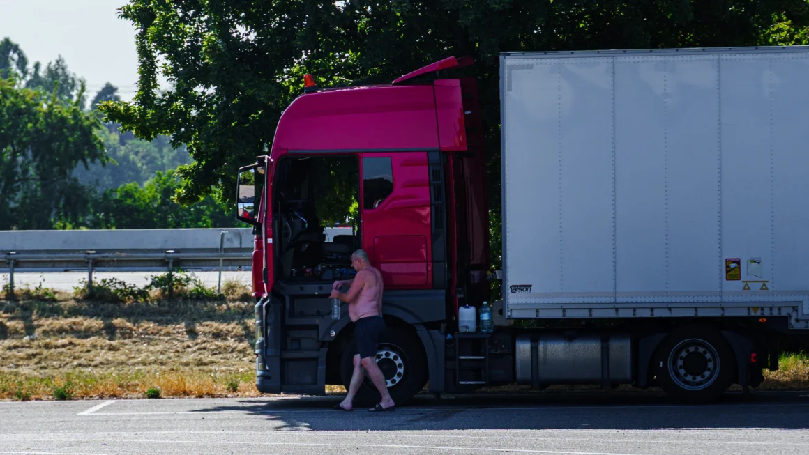 Lkw auf Rasthof