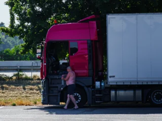 Lkw auf Rasthof