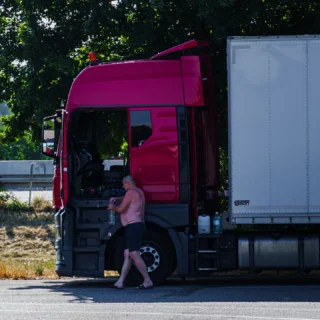 Lkw auf Rasthof